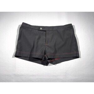 Parke & Ronen Black Short Swim Trunks Shorts Mini Booty Beach Lined Men Sz 32